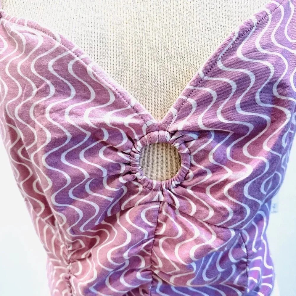 NWT SO GOODS FOR LIFE Juniors Sleeveless Straps Pullover V-Neck Purple Top Sz XL - Picture 3 of 10